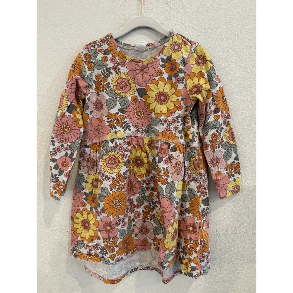 Cotton On Kids Floral Long Sleeve Dress Size 5